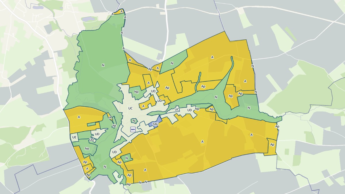 Aperçu cartographique de Ferrière-la-Petite, centré sur la commune