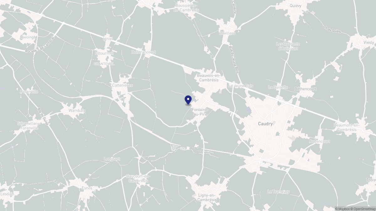 Aperçu cartographique de Fontaine-au-Pire, centré sur la commune