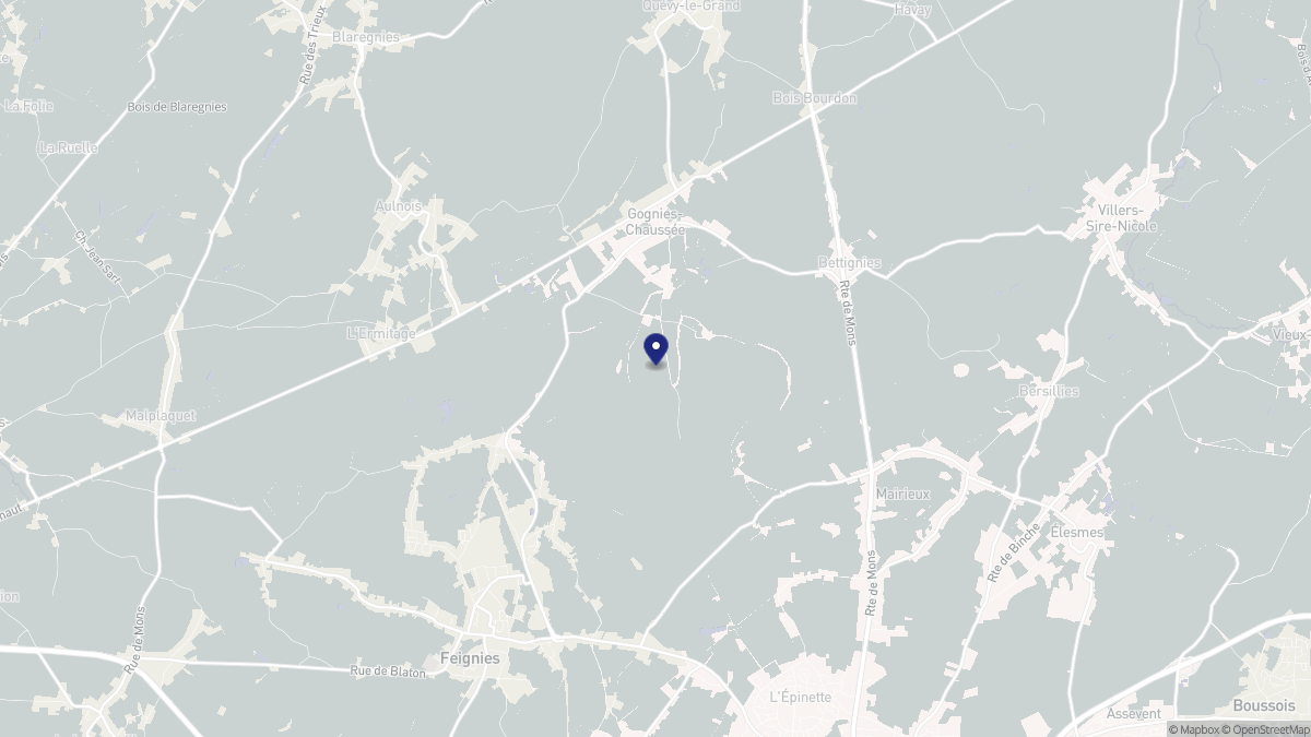 Aperçu cartographique de Gognies-Chaussée, centré sur la commune