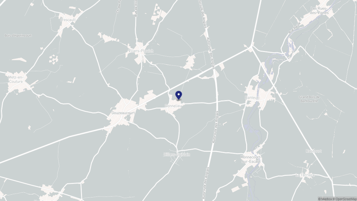 Aperçu cartographique de Gonnelieu, centré sur la commune