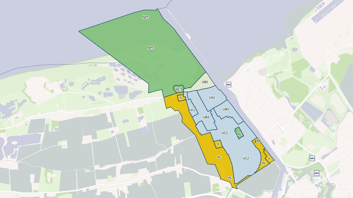 Aperçu cartographique de Grand-Fort-Philippe, centré sur la commune