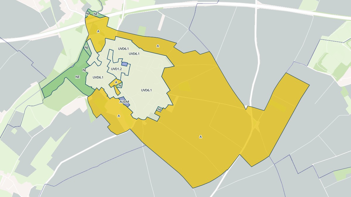 Aperçu cartographique de Gruson, centré sur la commune