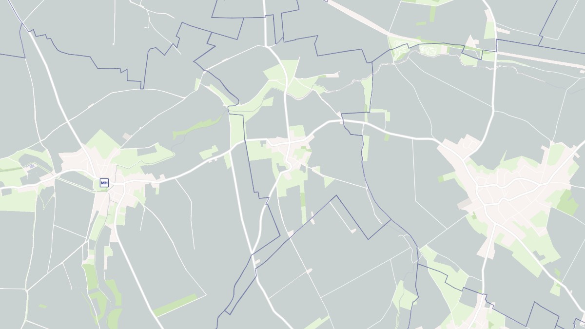 Aperçu cartographique de Haucourt-en-Cambrésis, centré sur la commune