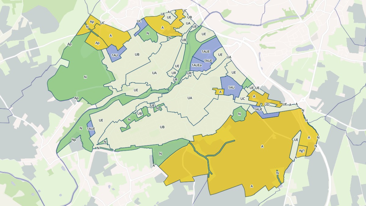 Aperçu cartographique de Hautmont, centré sur la commune