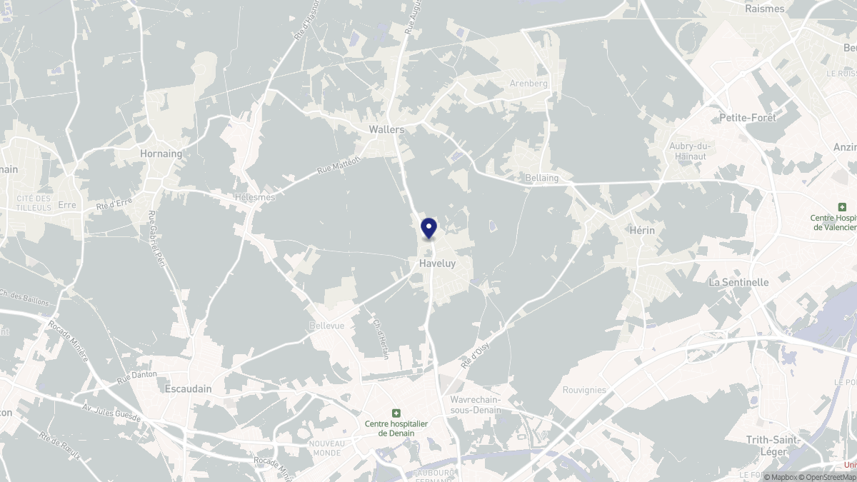 Aperçu cartographique de Haveluy, centré sur la commune