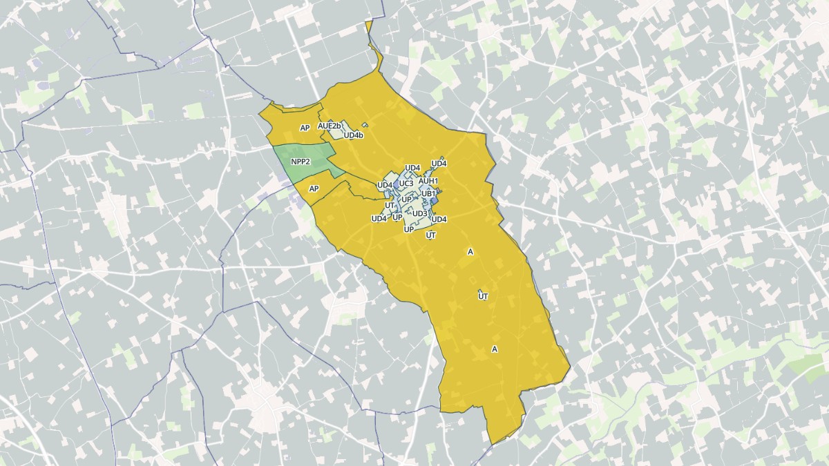 Aperçu cartographique de Hondschoote, centré sur la commune