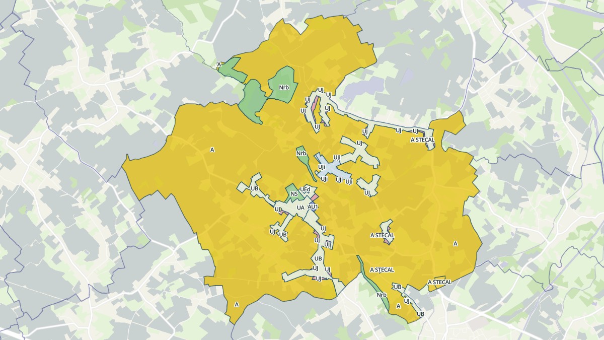 Aperçu cartographique de Lecelles, centré sur la commune