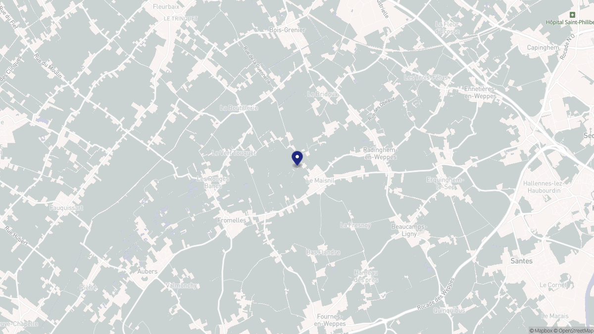 Aperçu cartographique de Le Maisnil, centré sur la commune