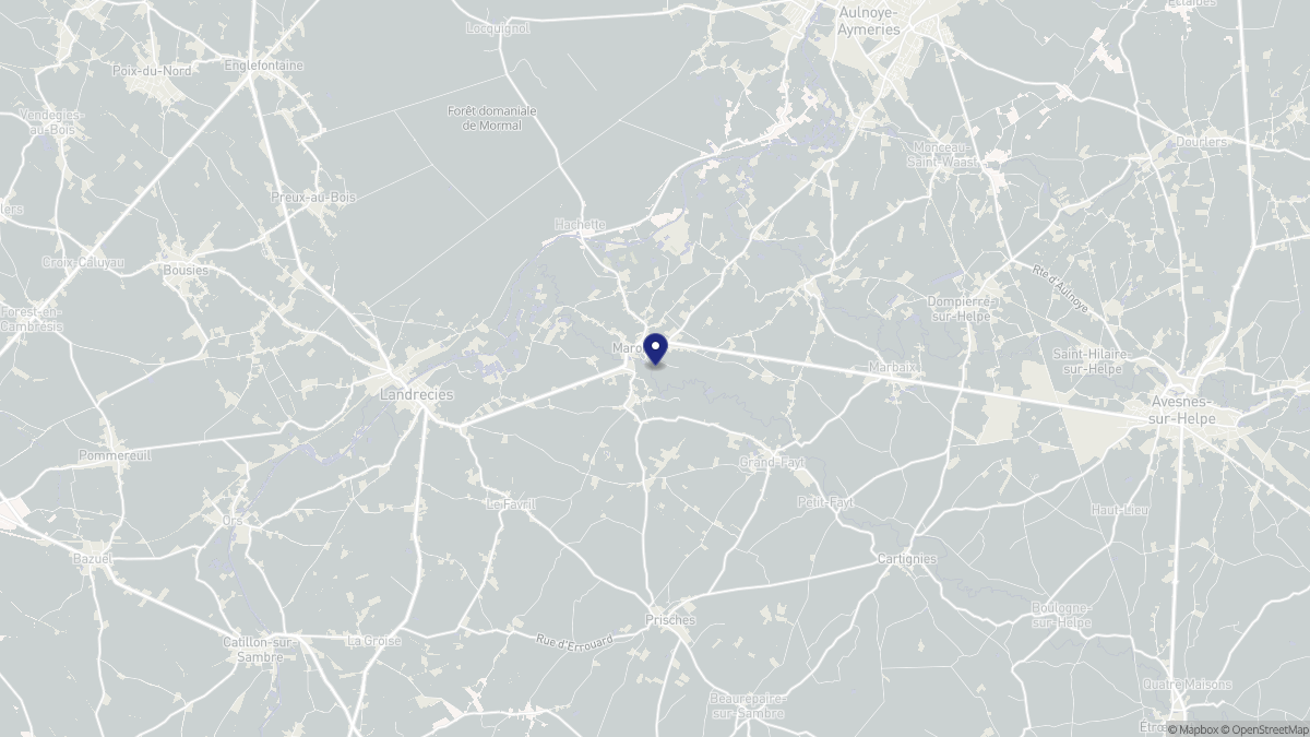 Aperçu cartographique de Maroilles, centré sur la commune