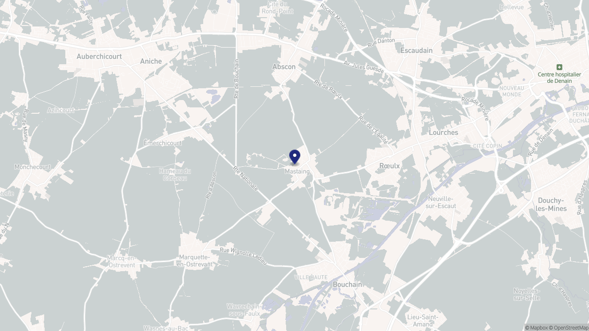 Aperçu cartographique de Mastaing, centré sur la commune