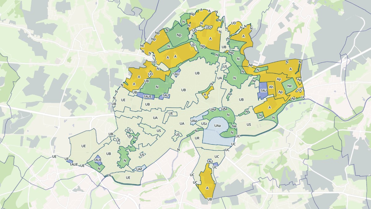 Aperçu cartographique de Maubeuge, centré sur la commune