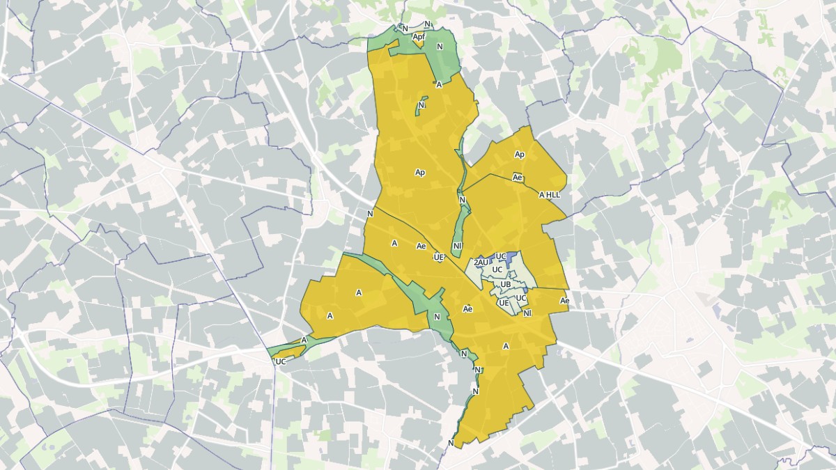 Aperçu cartographique de Méteren, centré sur la commune
