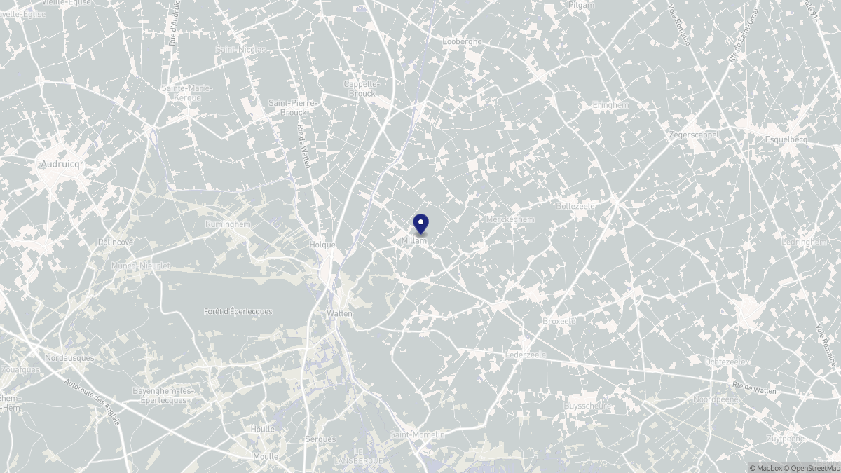 Aperçu cartographique de Millam, centré sur la commune