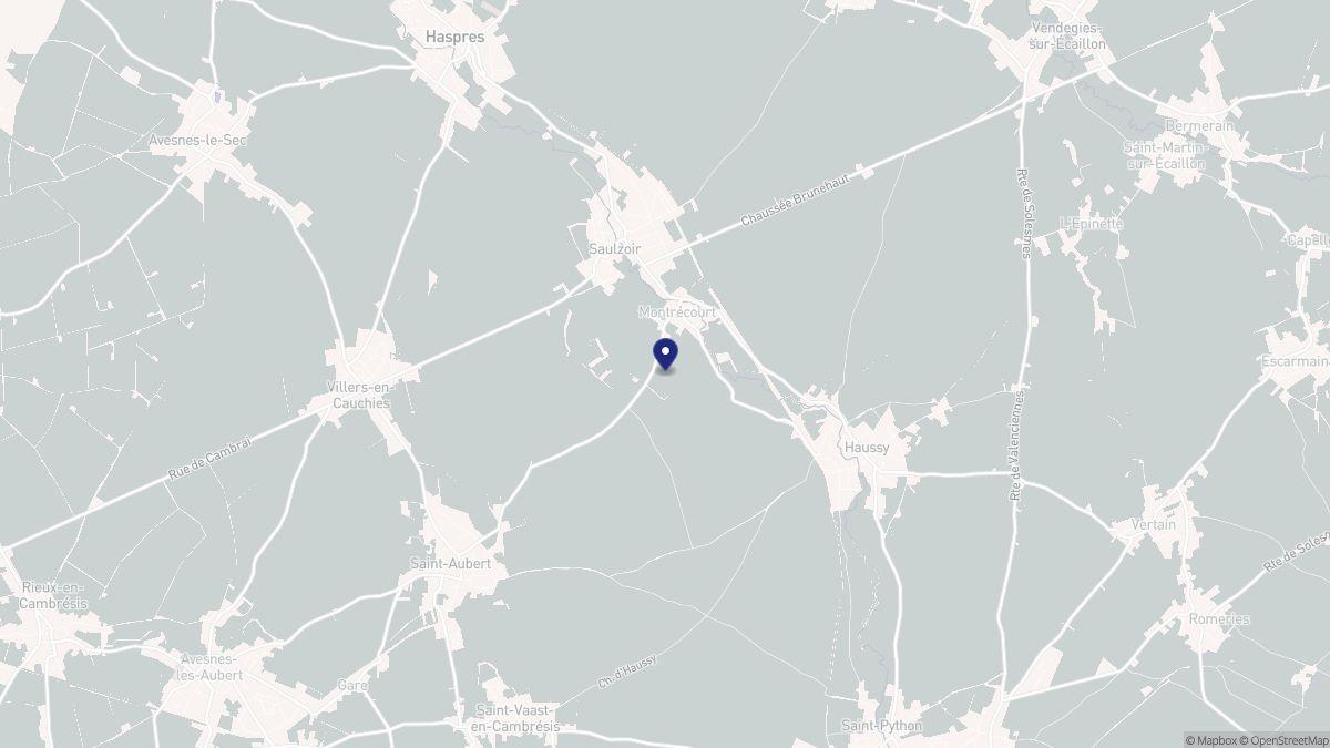 Aperçu cartographique de Montrécourt, centré sur la commune