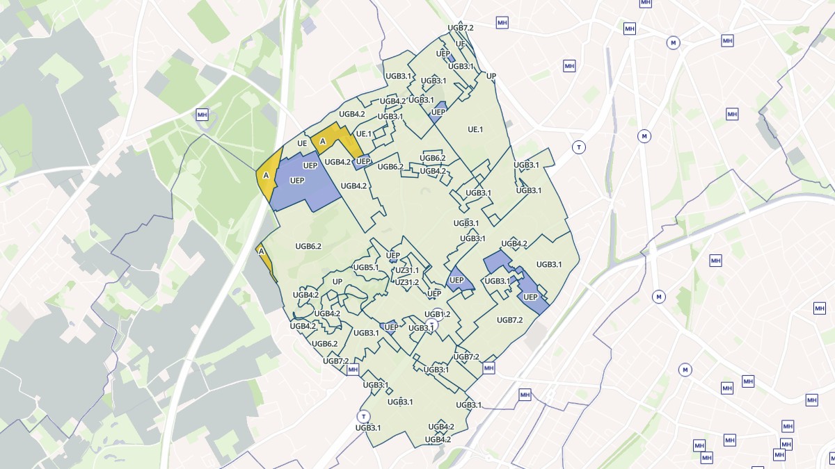 Aperçu cartographique de Mouvaux, centré sur la commune