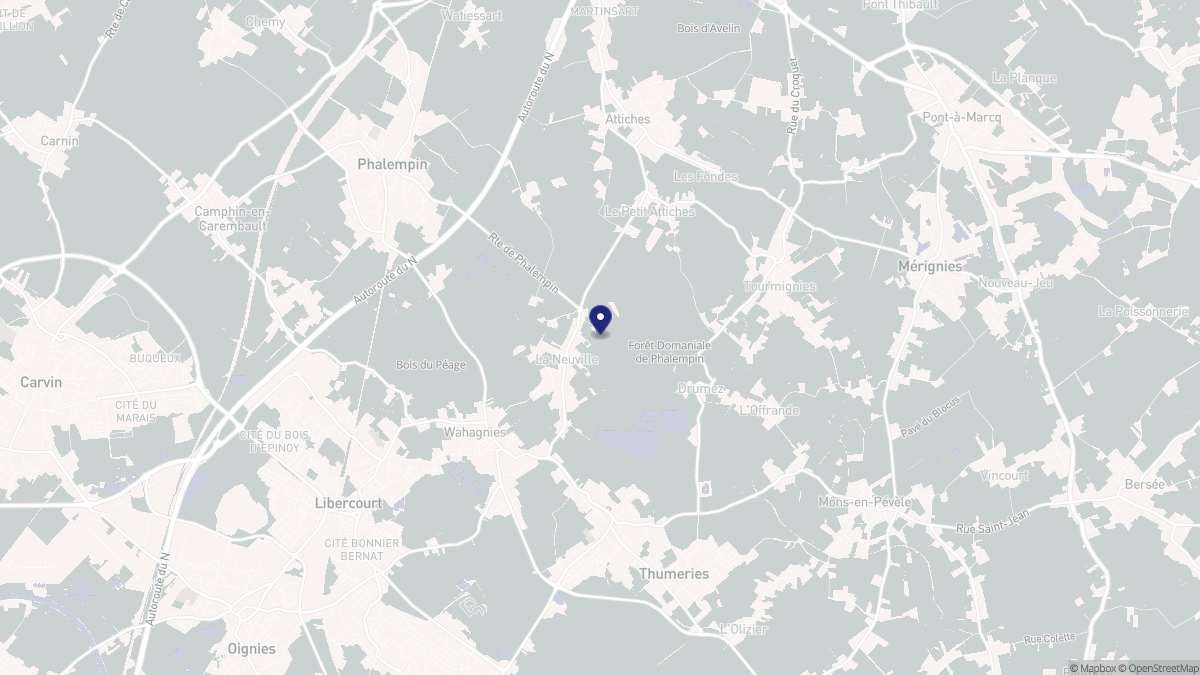 Aperçu cartographique de La Neuville, centré sur la commune