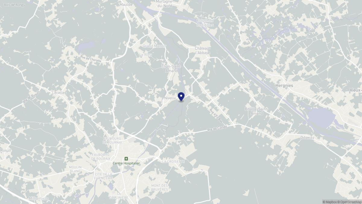 Aperçu cartographique de Nivelle, centré sur la commune