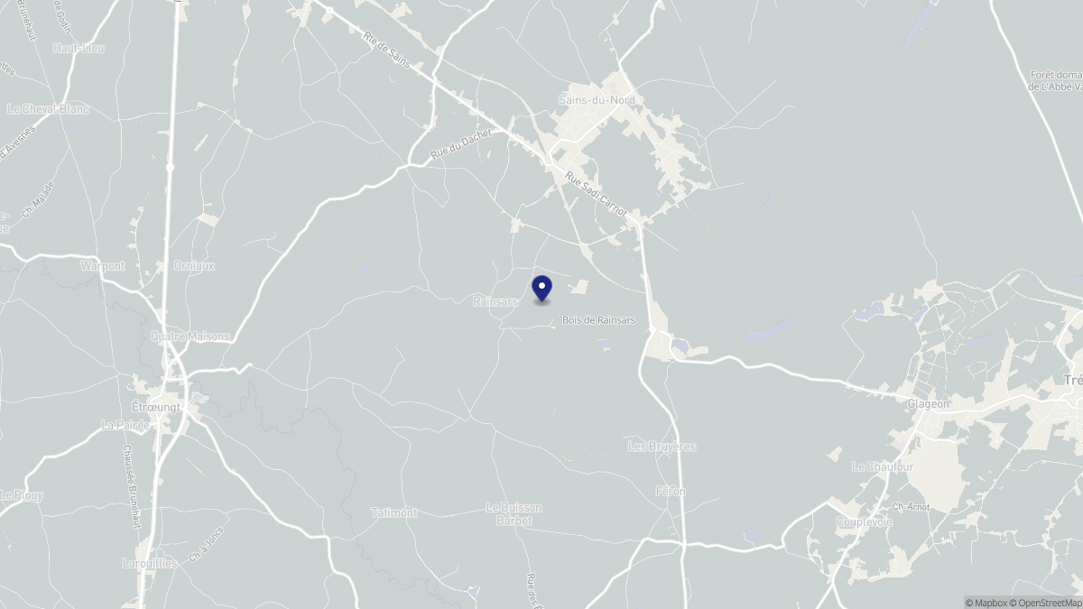 Aperçu cartographique de Rainsars, centré sur la commune