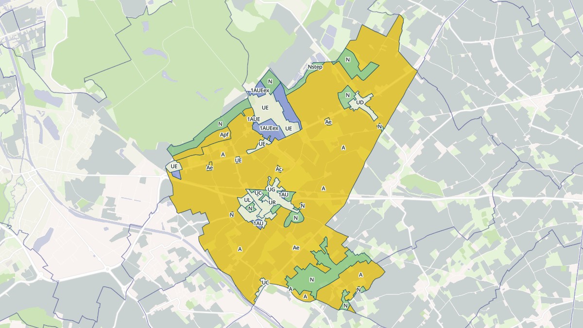 Aperçu cartographique de Renescure, centré sur la commune