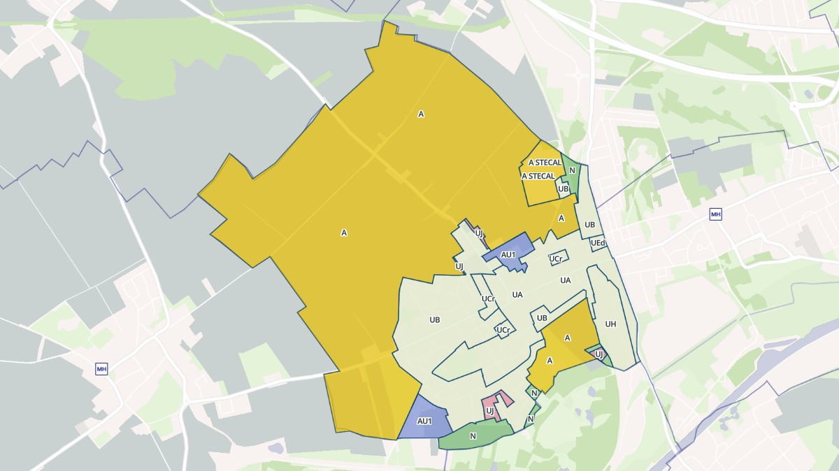 Aperçu cartographique de Rœulx, centré sur la commune