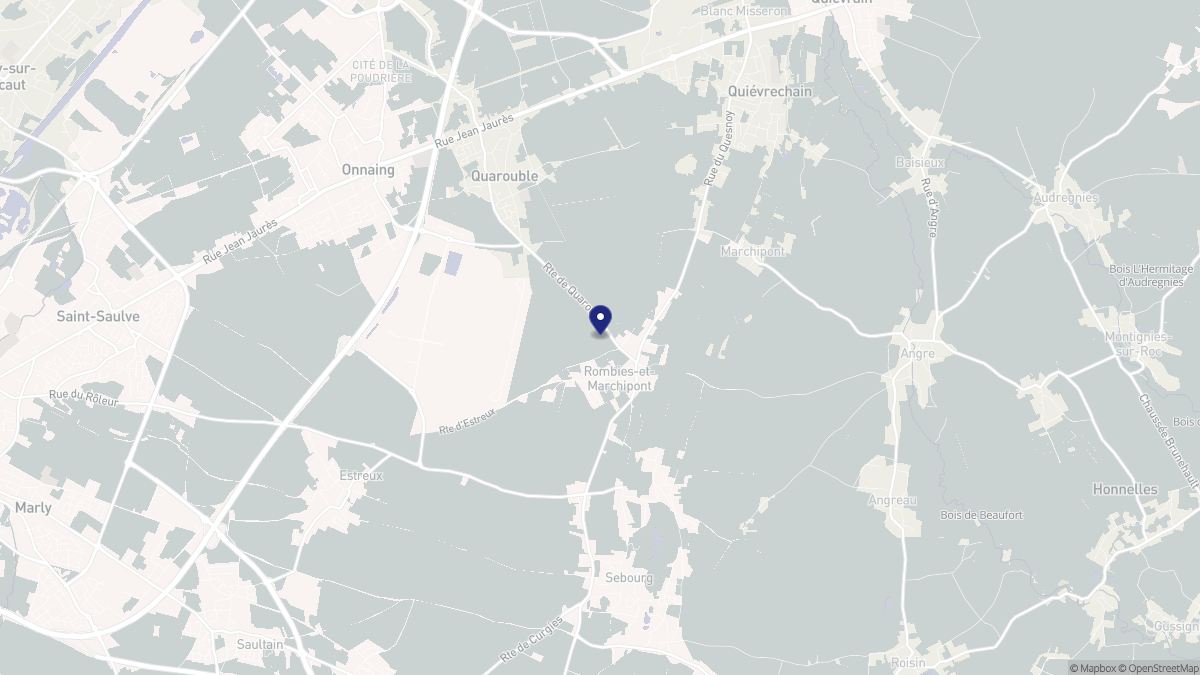 Aperçu cartographique de Rombies-et-Marchipont, centré sur la commune