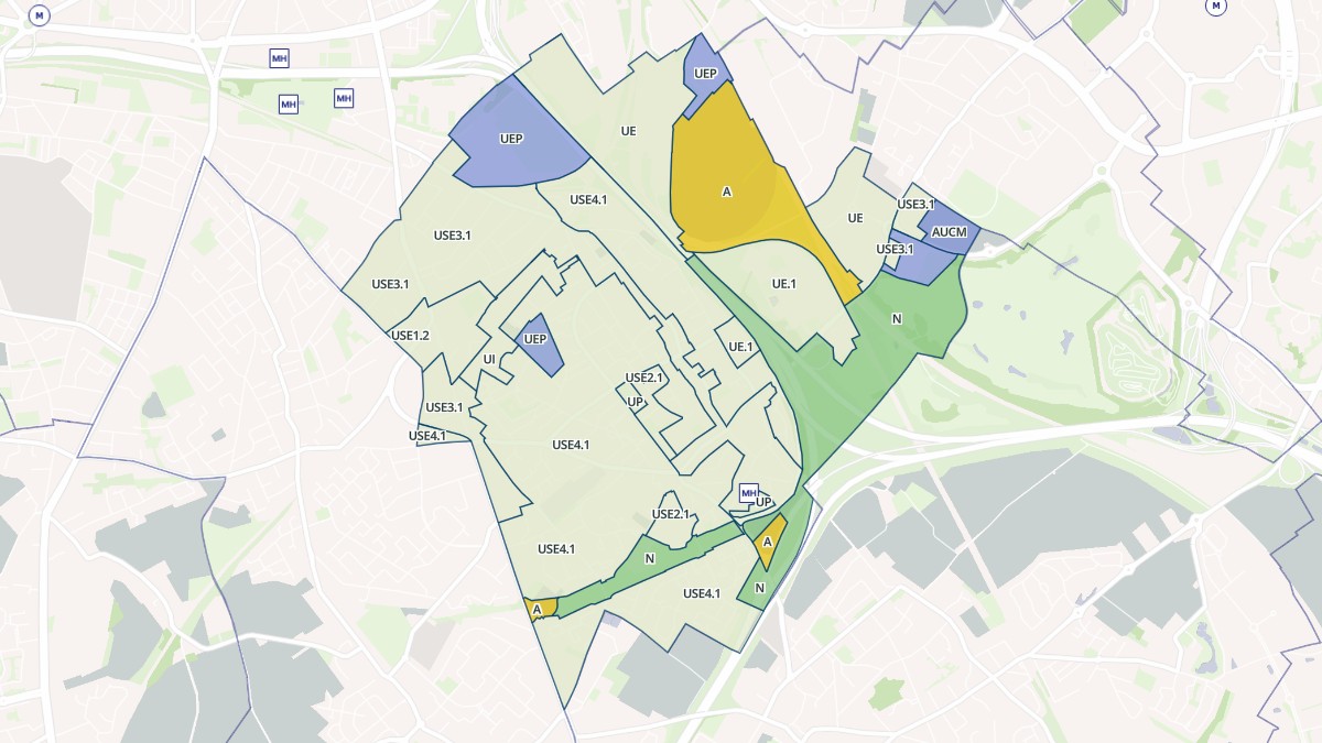 Aperçu cartographique de Ronchin, centré sur la commune