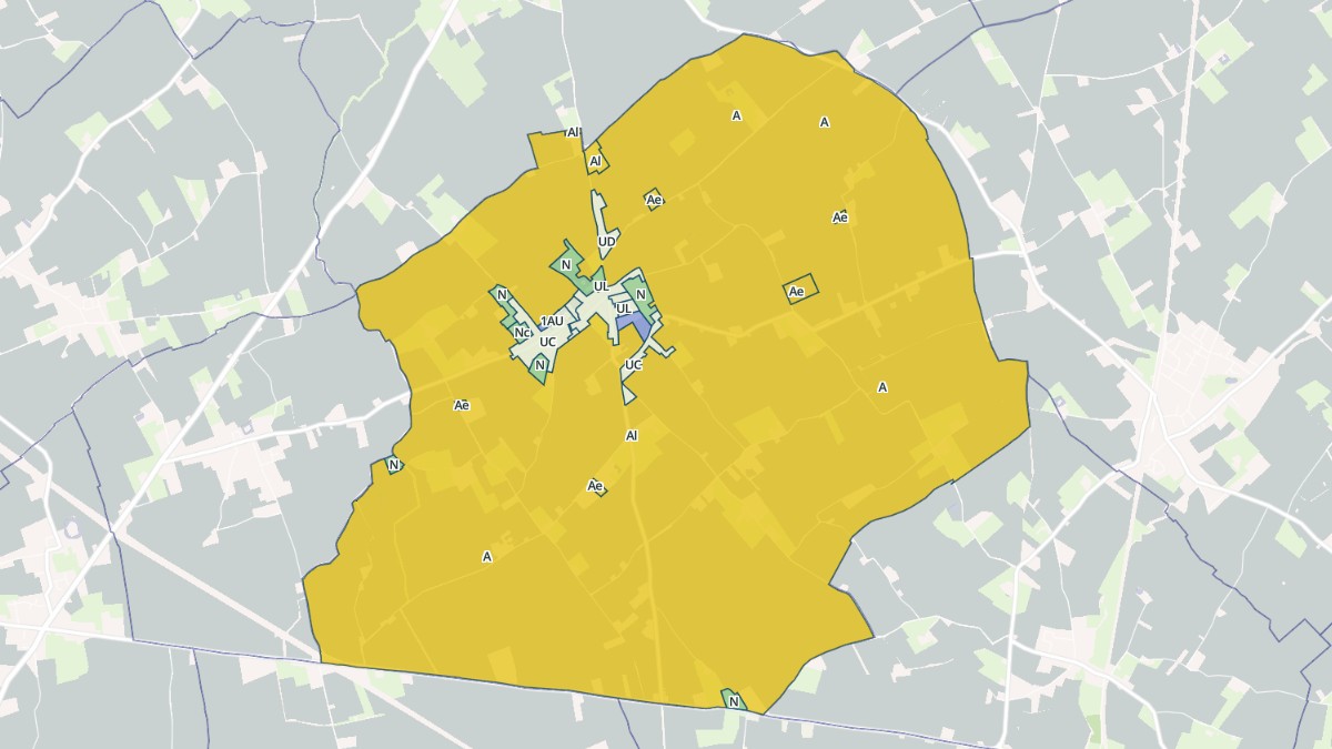 Aperçu cartographique de Rubrouck, centré sur la commune