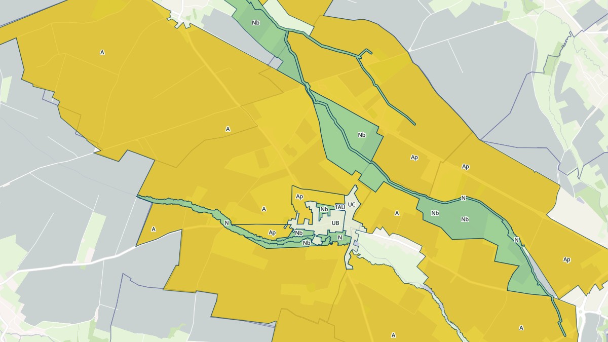 Aperçu cartographique de Ruesnes, centré sur la commune