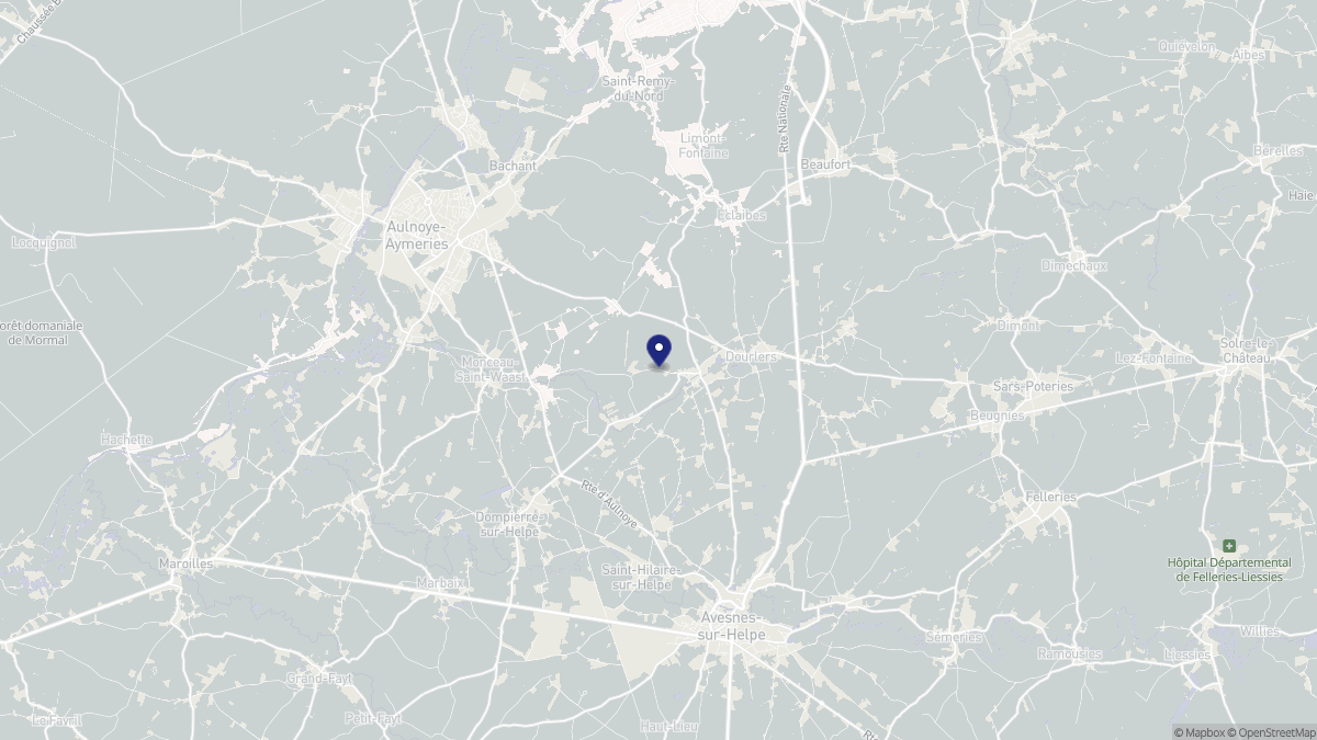 Aperçu cartographique de Saint-Aubin, centré sur la commune