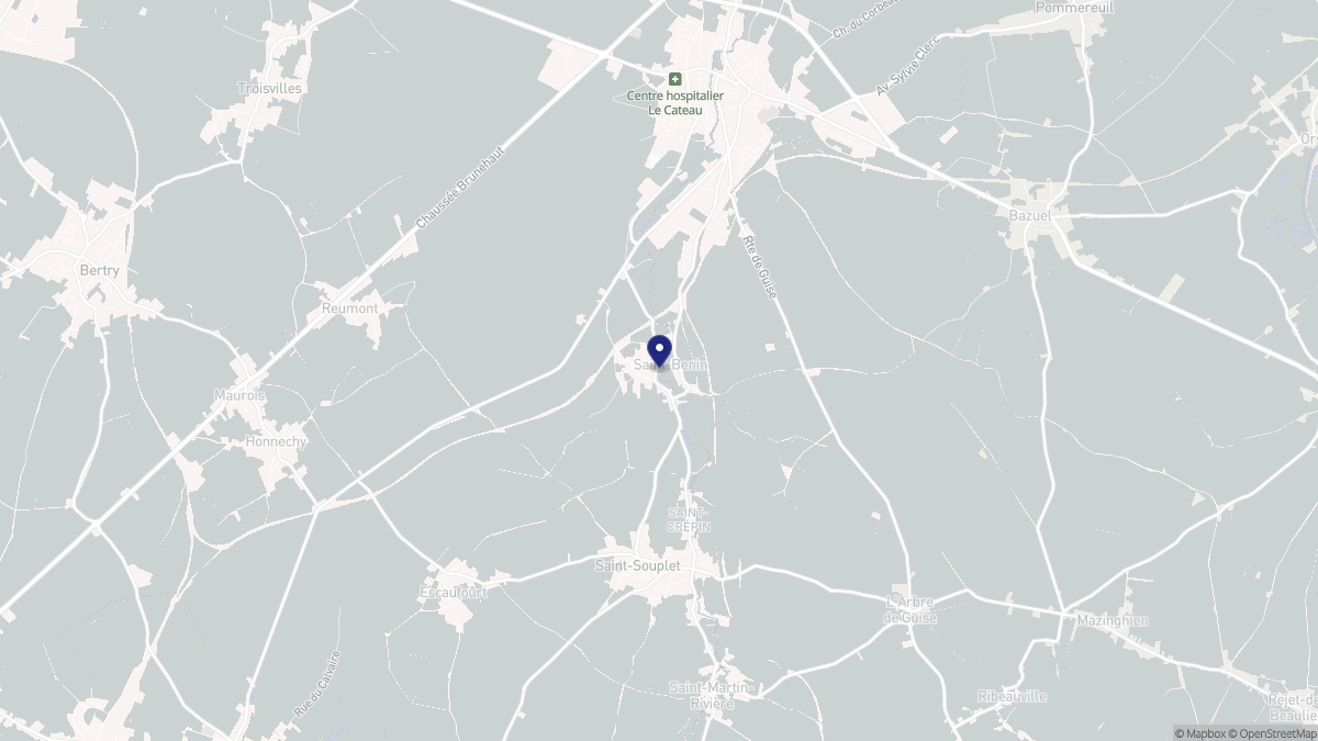 Aperçu cartographique de Saint-Benin, centré sur la commune