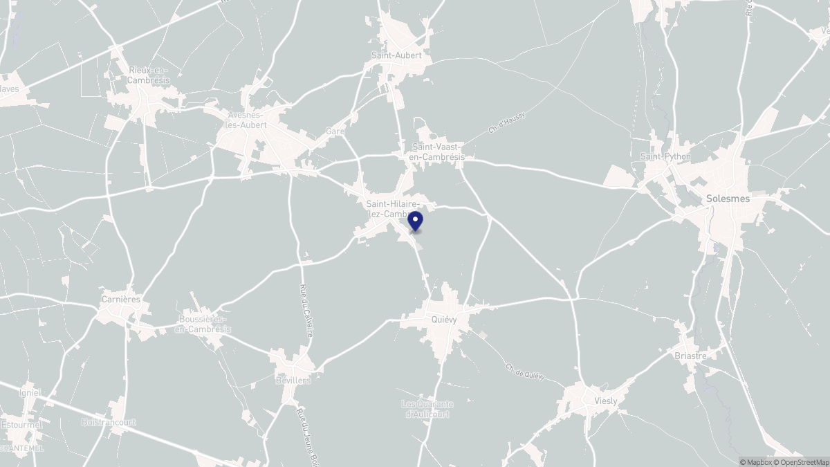 Aperçu cartographique de Saint-Hilaire-lez-Cambrai, centré sur la commune