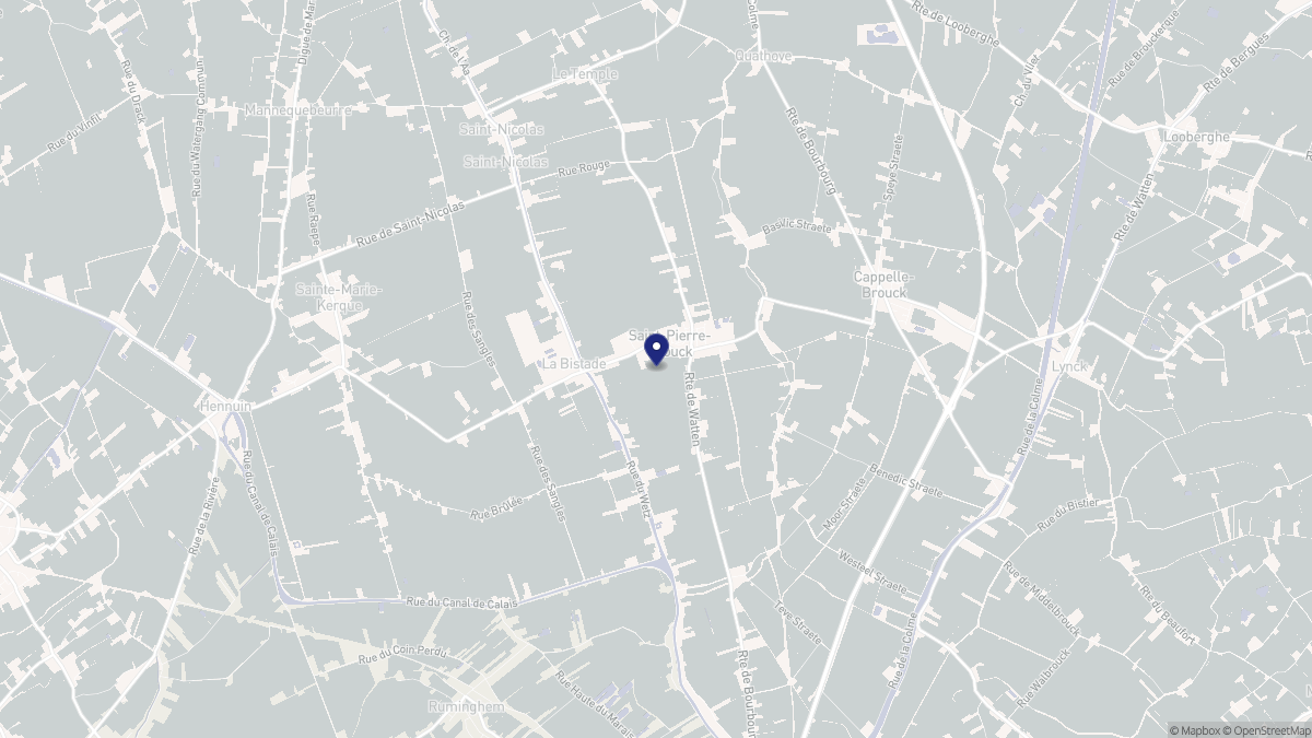 Aperçu cartographique de Saint-Pierre-Brouck, centré sur la commune