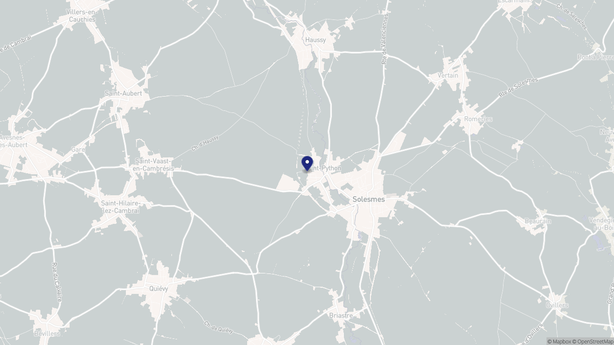 Aperçu cartographique de Saint-Python, centré sur la commune