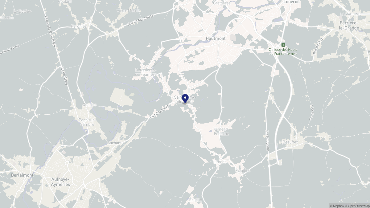 Aperçu cartographique de Saint-Remy-du-Nord, centré sur la commune