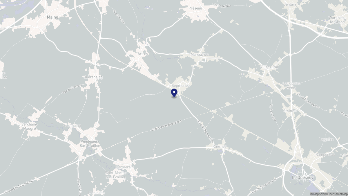 Aperçu cartographique de Sepmeries, centré sur la commune