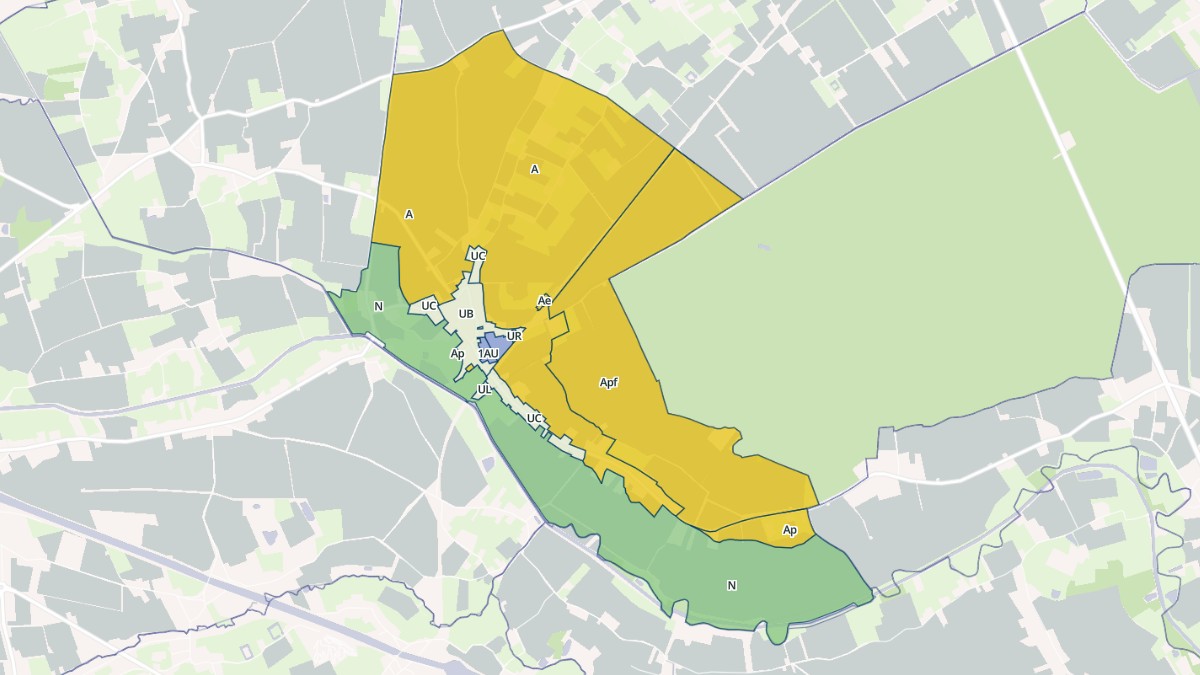 Aperçu cartographique de Thiennes, centré sur la commune