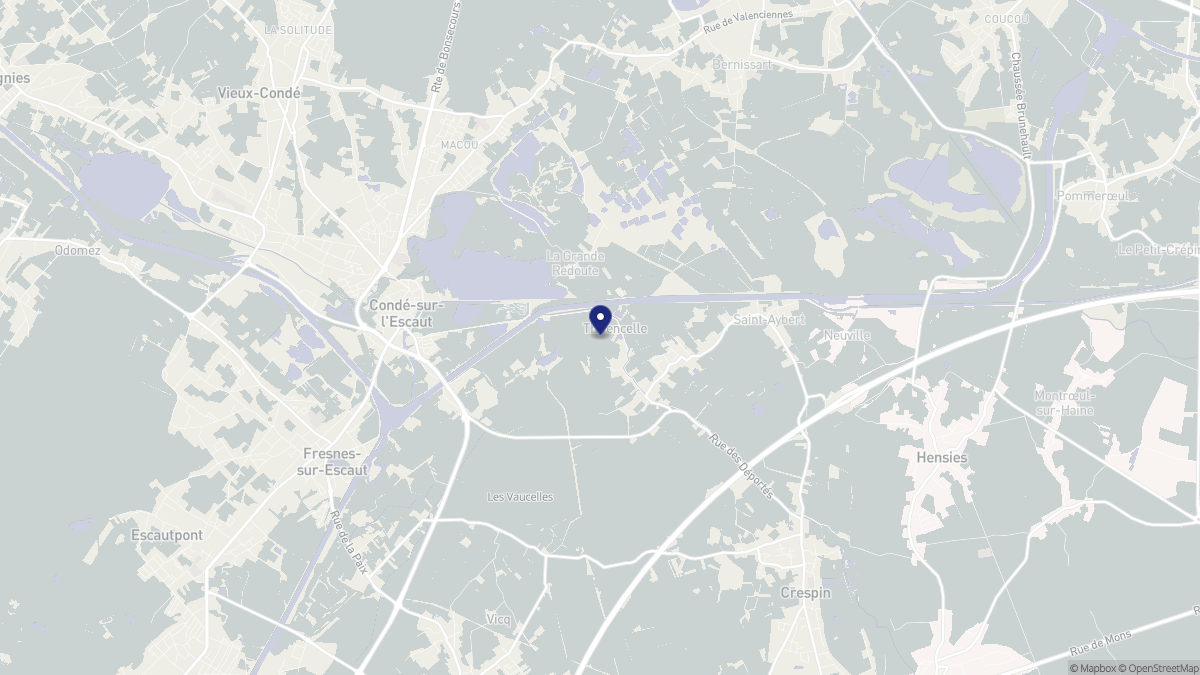 Aperçu cartographique de Thivencelle, centré sur la commune