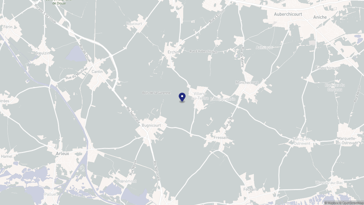 Aperçu cartographique de Villers-au-Tertre, centré sur la commune