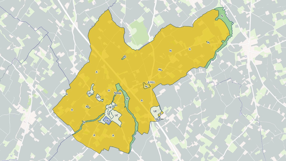 Aperçu cartographique de Winnezeele, centré sur la commune