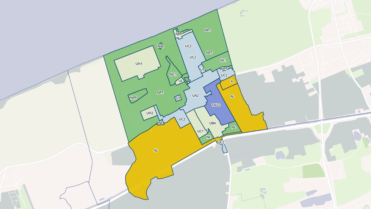 Aperçu cartographique de Zuydcoote, centré sur la commune