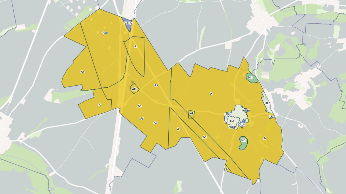 Aperçu cartographique de Antheuil-Portes, centré sur la commune
