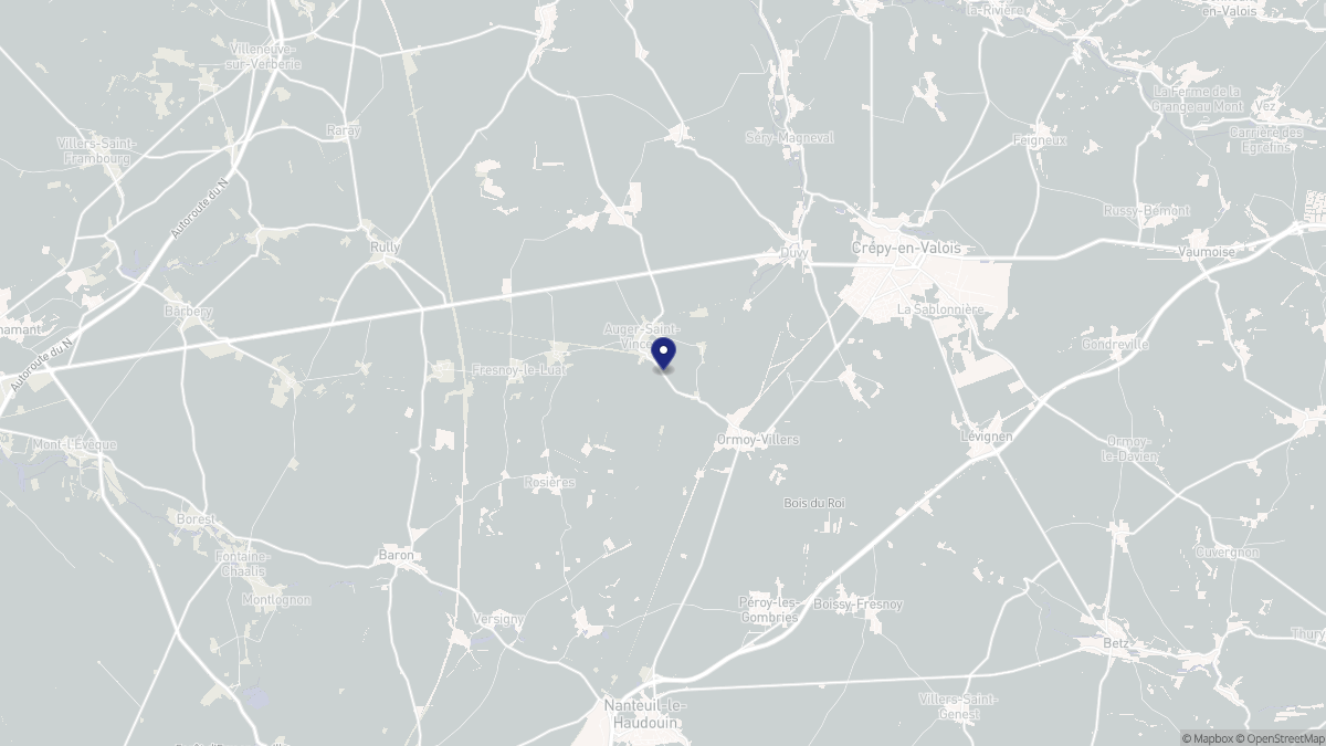 Aperçu cartographique de Auger-Saint-Vincent, centré sur la commune