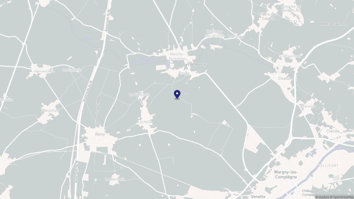 Aperçu cartographique de Baugy, centré sur la commune