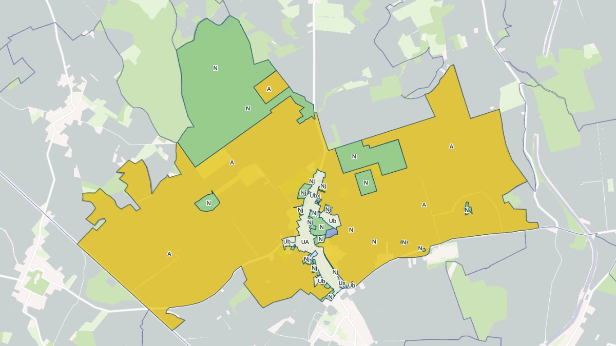 Aperçu cartographique de Beaulieu-les-Fontaines, centré sur la commune