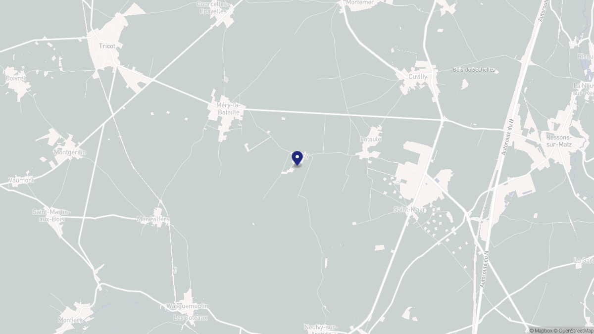 Aperçu cartographique de Belloy, centré sur la commune