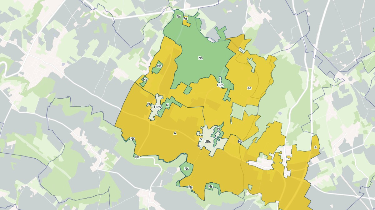 Aperçu cartographique de Berneuil-en-Bray, centré sur la commune
