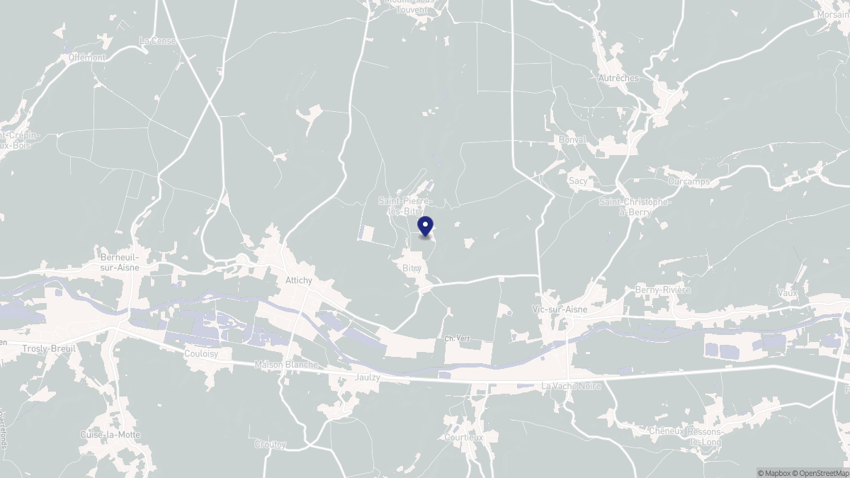 Aperçu cartographique de Bitry, centré sur la commune