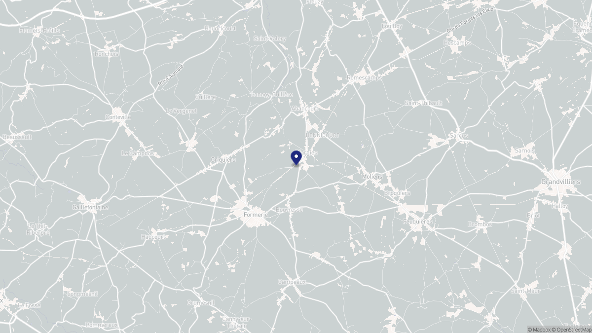 Aperçu cartographique de Blargies, centré sur la commune