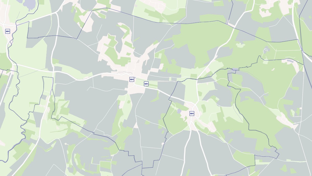 Aperçu cartographique de Boury-en-Vexin, centré sur la commune