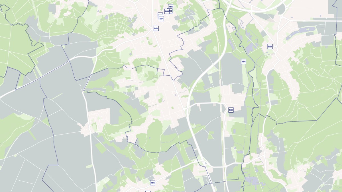 Aperçu cartographique de Breuil-le-Vert, centré sur la commune